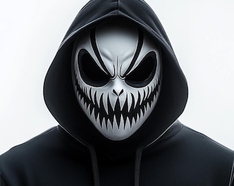 Masque D'horreur Halloween - Squelette Effrayant - Gants Latex - Accessoires Déguisement 2022