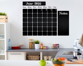 Chalkboard Wall Planner Blackboard Kitchen Sticker - Black Board Calendario settimanale Chalk Decal Mensile Settimana Giorno Pasto Memo Menu Organizzatore giornaliero