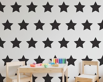 40x Stars Decor Wall Decals For Nursery - Removable Star Vinyl Room Stickers - Baby Girls Peel Stick Decal Bedroom Girl Gold Silver Sticker