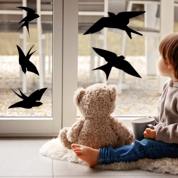 Window Decals Bird Deterrent Etsy