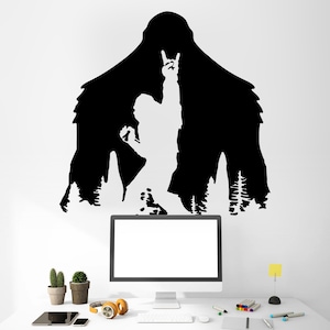 Adesivo Sasquatch - Decalque Bigfoot - Adesivos Cryptid Big Foot - Presentes engraçados para pés grandes para homens - Decalques de monstro Yeti Squatchin - Vinil de boneco de neve