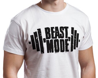 Beast Mode Gym Mens T Shirt - Allenamento Fitness Day Tshirt For Men - Inspirational Athletic Motivational Sports - Top Muscle Body Building Tee