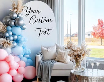 Vinilo decorativo de feliz cumpleaños para fondo / Adhesivo para arco de globos / Texto de vinilo personalizado para decoración de fiestas / Letras personalizadas para arco de decoración de eventos