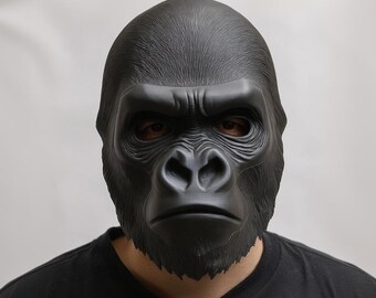 Horror-Shop Infizierter Zombie-Affe – Gruselige Halloween-Vollkopfmaske Aus Latex Mit Kunstfell, Handbemalt