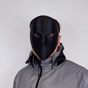 Mascarilla facial en blanco / Máscara de cosplay minimalista / Máscara de disfraz blanca o colorida / Máscara impresa en 3D para Halloween y eventos imagen 6
