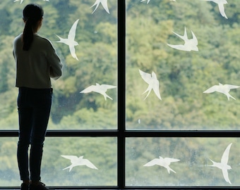 Vogel-Abziehbilder für Fenster Anti-Kollision - Fenster-Abziehbilder für Vogel-Strikes - Stoppen Sie Vögel vom Schlagen von Fenstern - Klammern für Vogel-Strikes