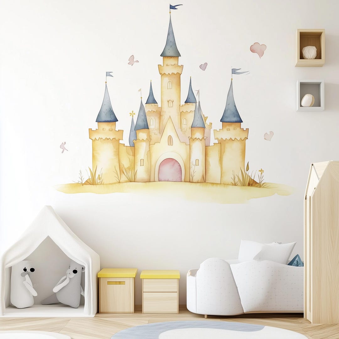 Fairy Tale Castle Wall Sticker | Princess Castle Wall Decal Art ...