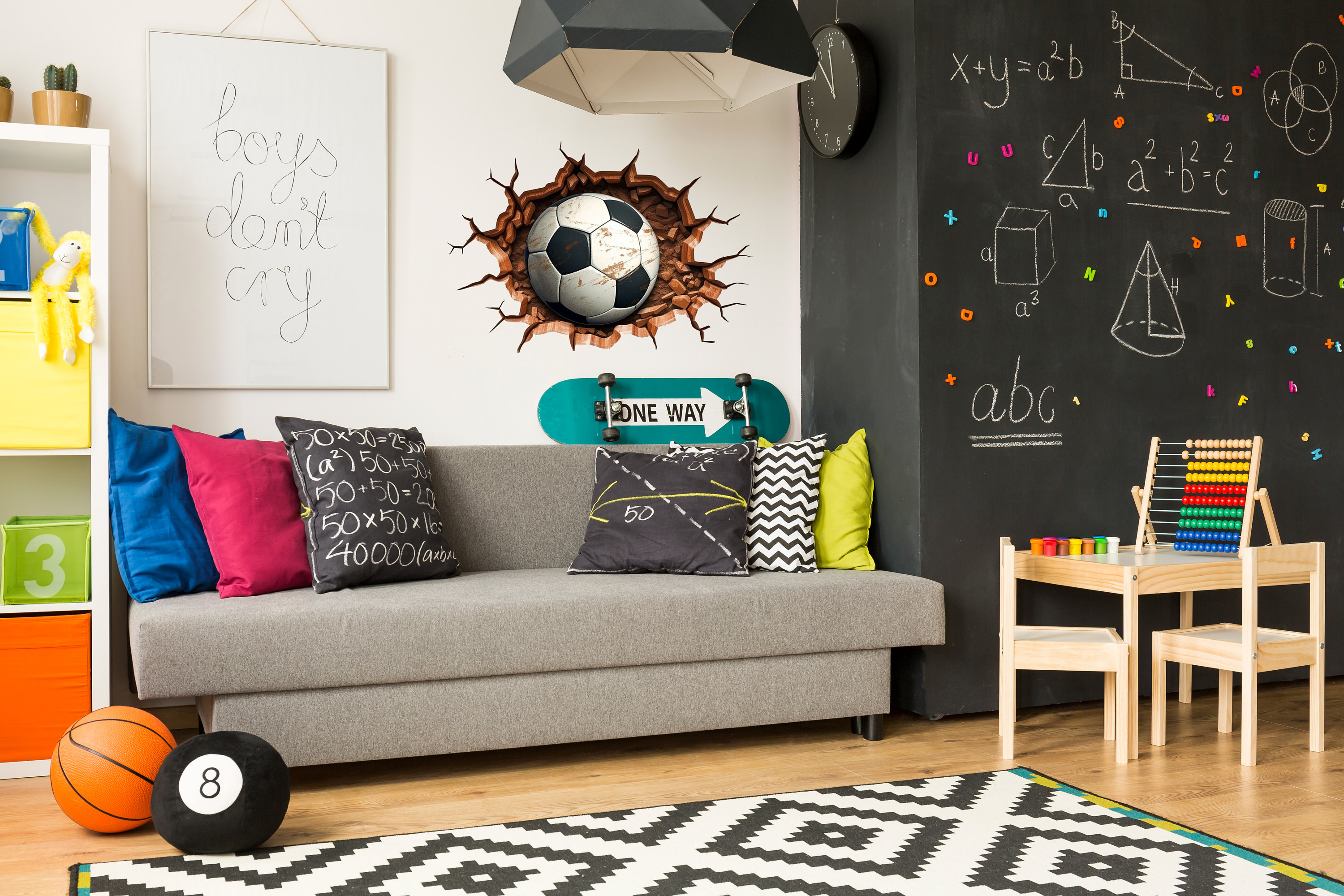 Breakthrough Sticker 3D Football Wall Decal - Boys Room Breakthrough Sticker - Sporty Soccer ...
