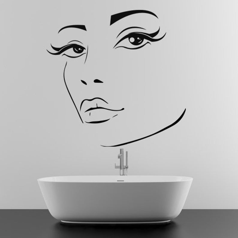 Woman Eyes Sticker Bedroom Wall Decor for Women Female Eye | Etsy