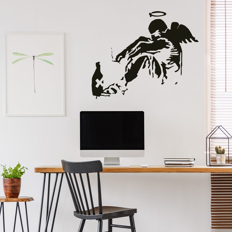 Artist Fallen Angel Wall Decal - Street Art Graffiti Decor - High ...