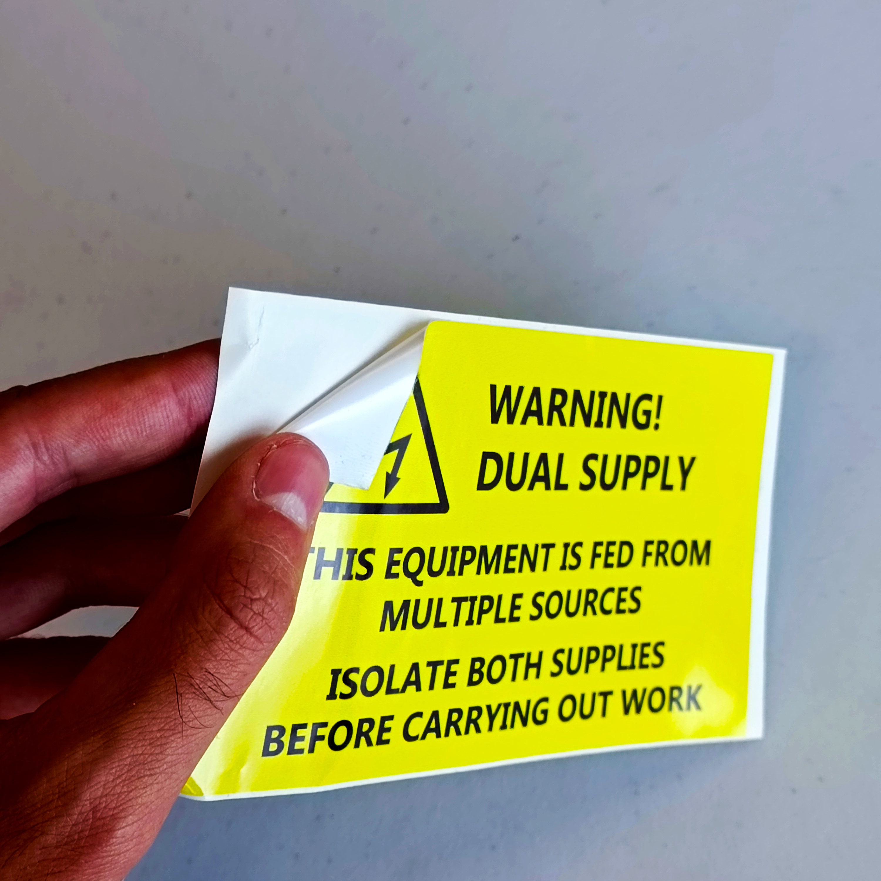 Dual Supply Warning Label Sticker | Electrical Safety Decal | Multiple ...