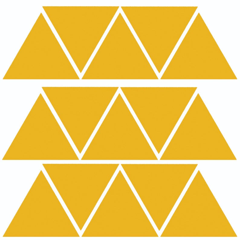 30x Customizable Triangle Shape Decal Set - Vinyl Car Window and Bumper ...