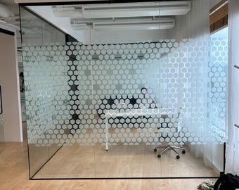 Custom Frosted Window Film Sticker - Personalized Frosted Privacy Vinyl Decal For Glass Door Covering - Personalised Etched Text Stained