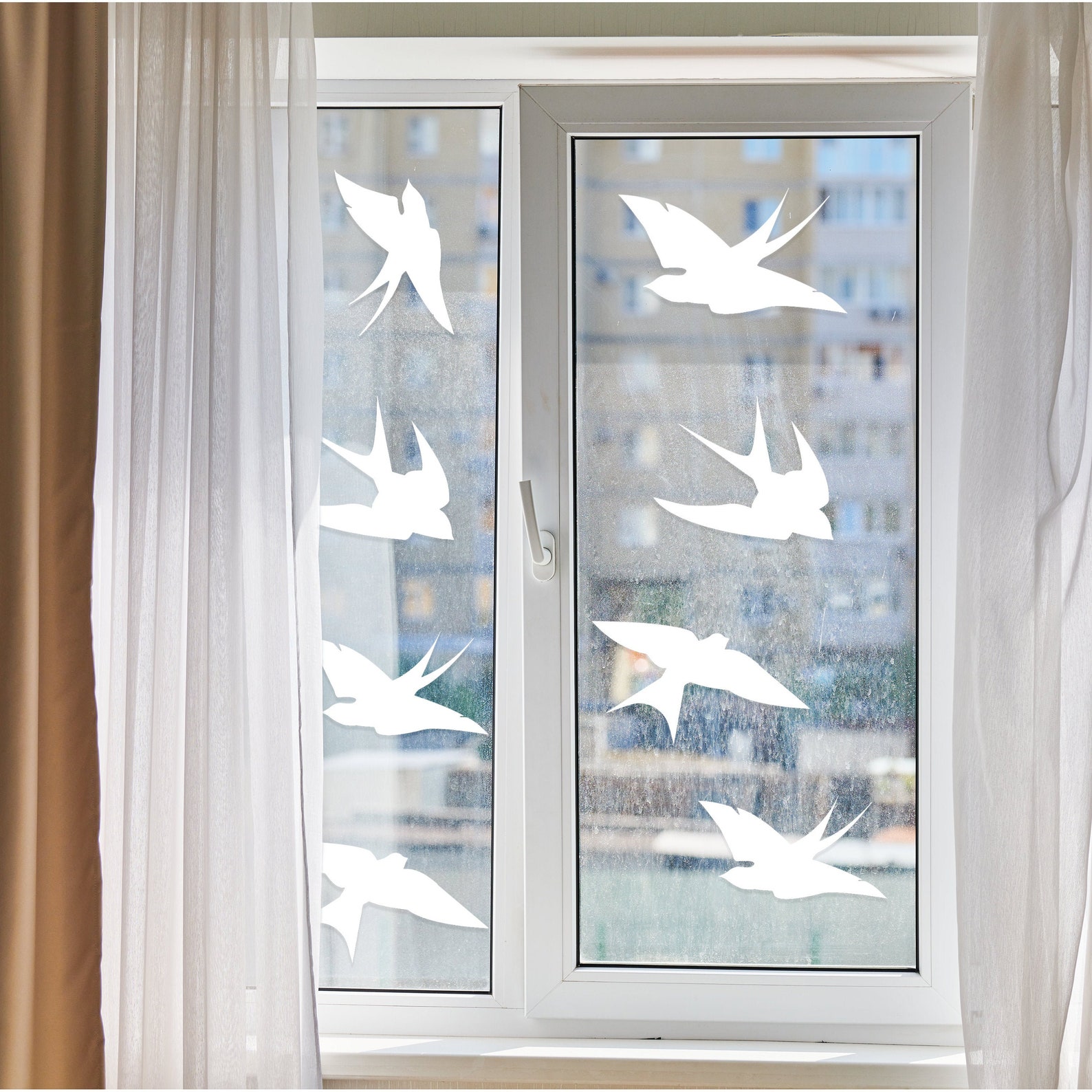 25x Window Decal Bird Strike Glass Anti Collision Cling Etsy UK