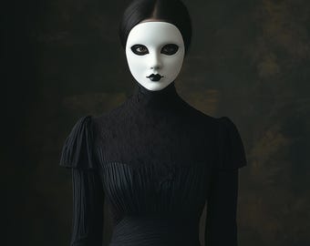 Phantom Mask | Gothic Masquerade Victorian Horror Mask | 3D Printed Haunting Face Mask | Cospla Costume Elegant Mask | Halloween Mask