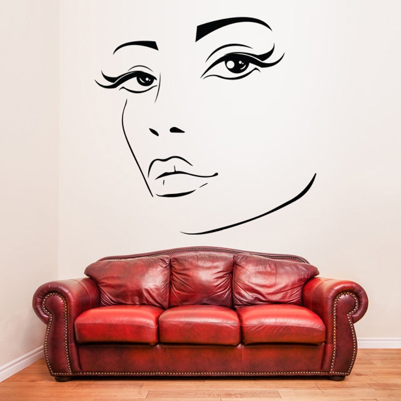 Woman Eyes Sticker Bedroom Wall Decor for Women Female Eye Etsy