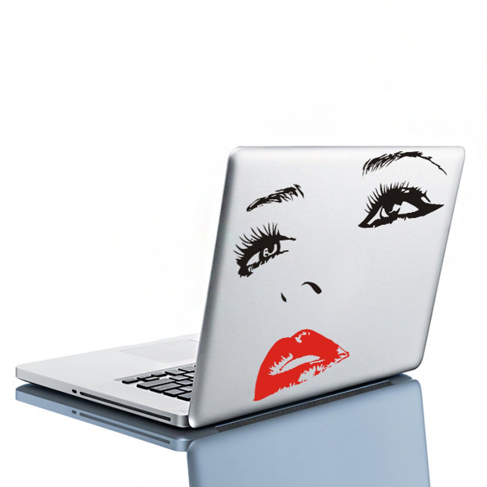 Woman Eyes Sticker Bedroom Wall Decor for Women - Female Eye Lash ...