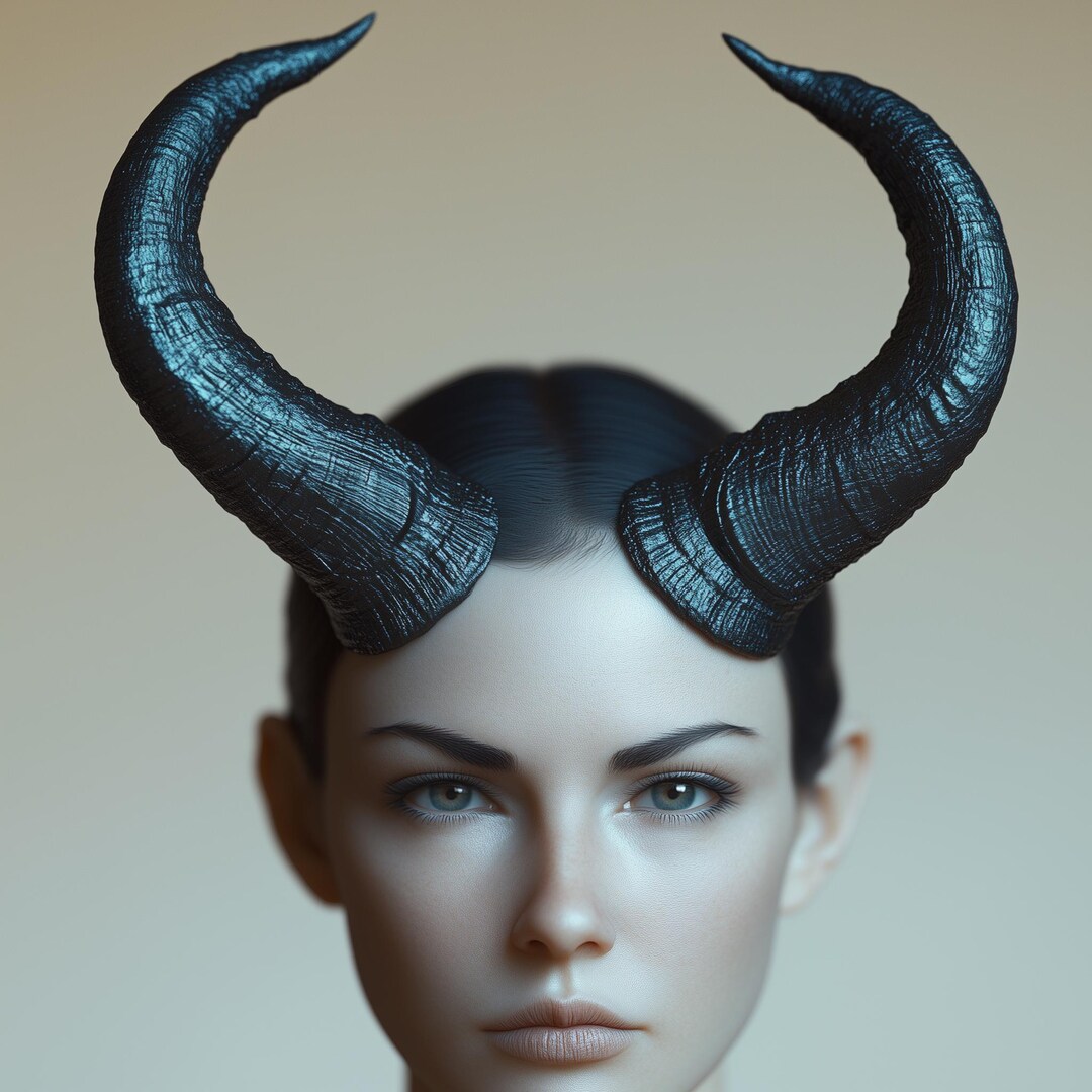 GEEKRIA 3D Printed Demon Horns For Over Ear Headphone, Handmade Devil Horns Headband, Furious