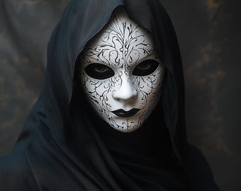 ハロウィーンのベネチアンマスク。BAUTA パッケージ - Etsy 日本