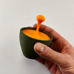 Floating Espresso Macchiato Drop Sculpture | 3D Printed Coffe Cups Art | Unique Coffee Lover Gift | Barista Desk Decor | Modern Cafe Decor image 5