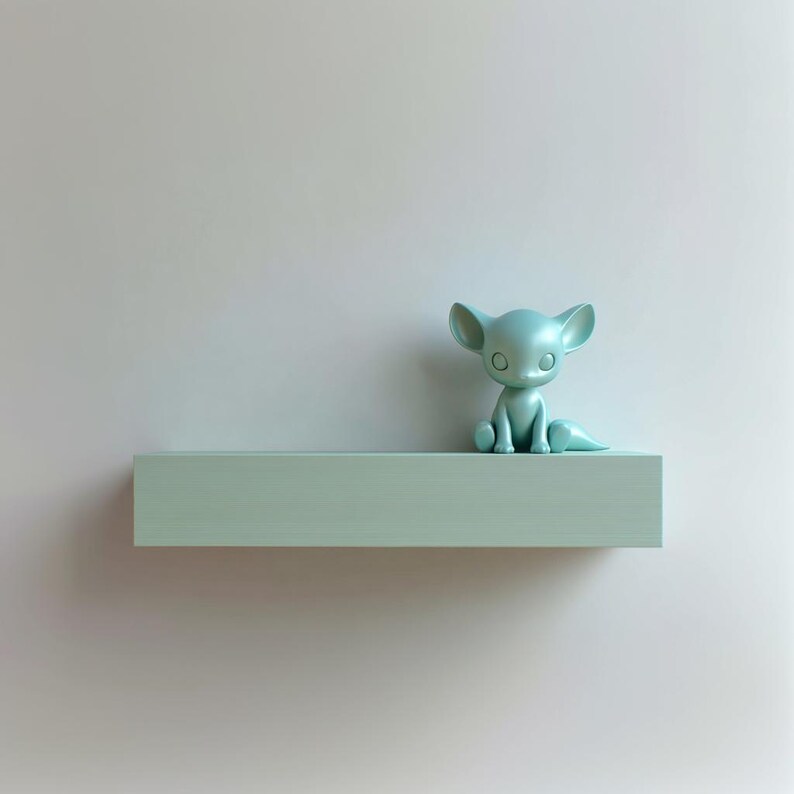 3D Printed Fantasy Fox Wall Shelf | Minimal Floating Display Ledge With ...