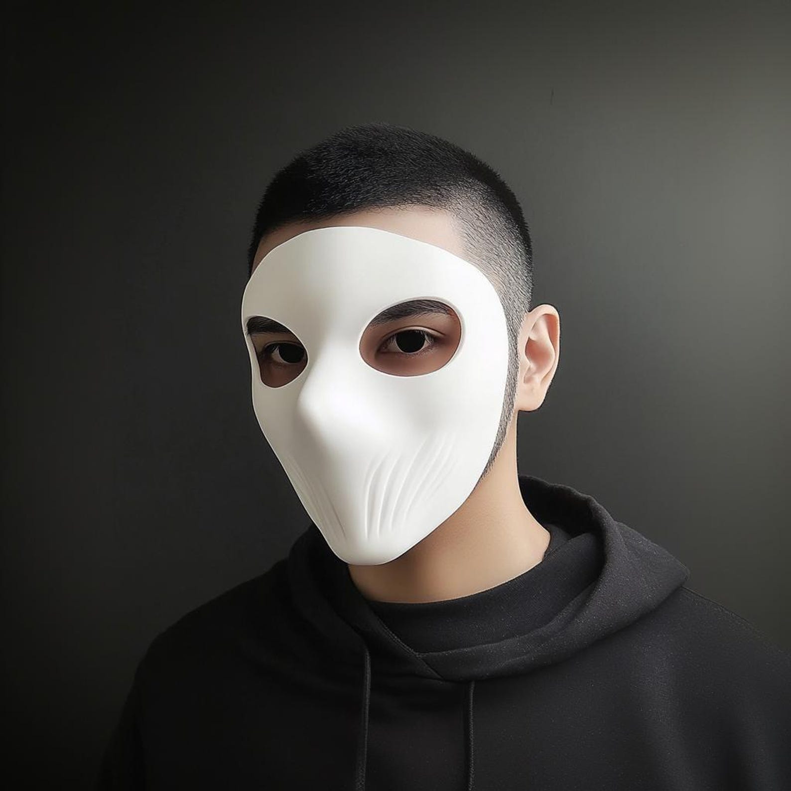 White Matte Full Face Mask | 3D Printed Cosplay Mask | Modern Phantom ...
