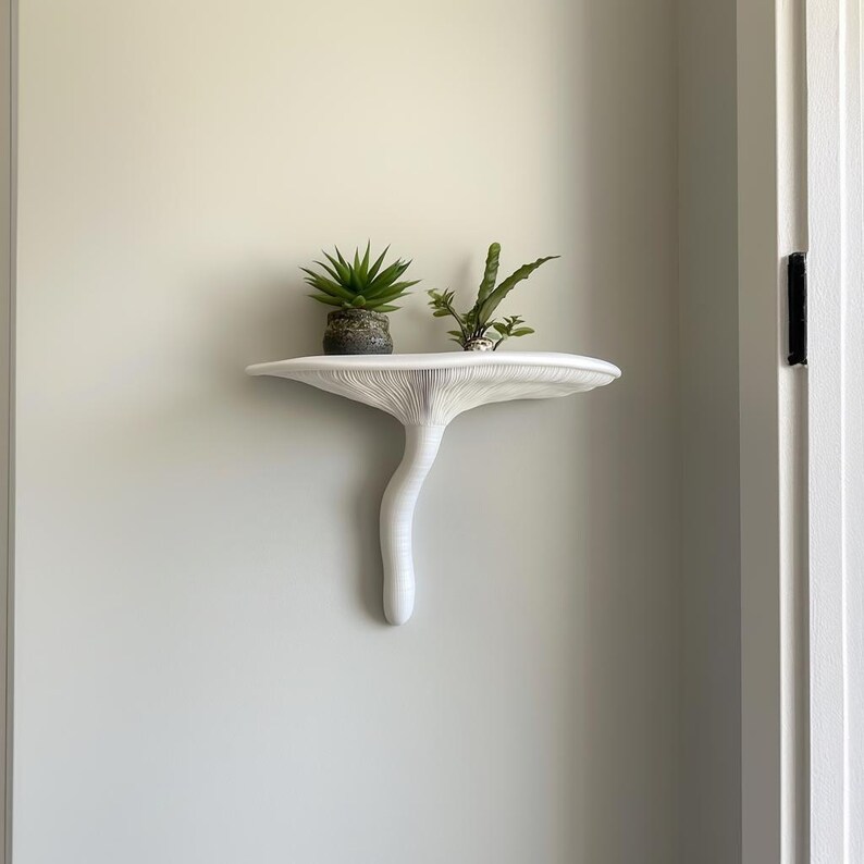 Mushroom Wall Shelf | 3D Printed Artists Conk Shelf | Organic Modern ...