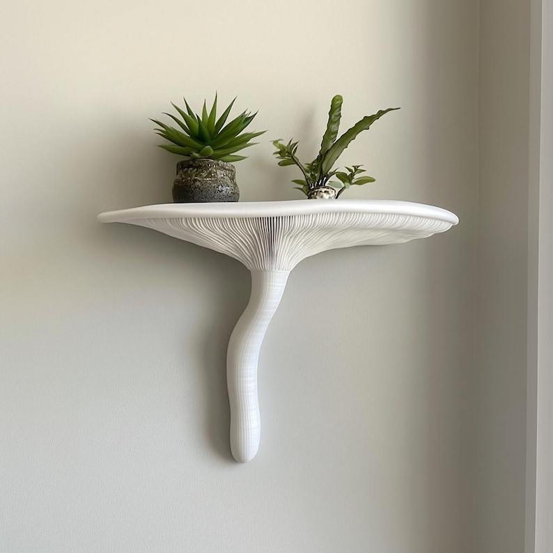 Mushroom Wall Shelf | 3D Printed Artists Conk Shelf | Organic Modern ...