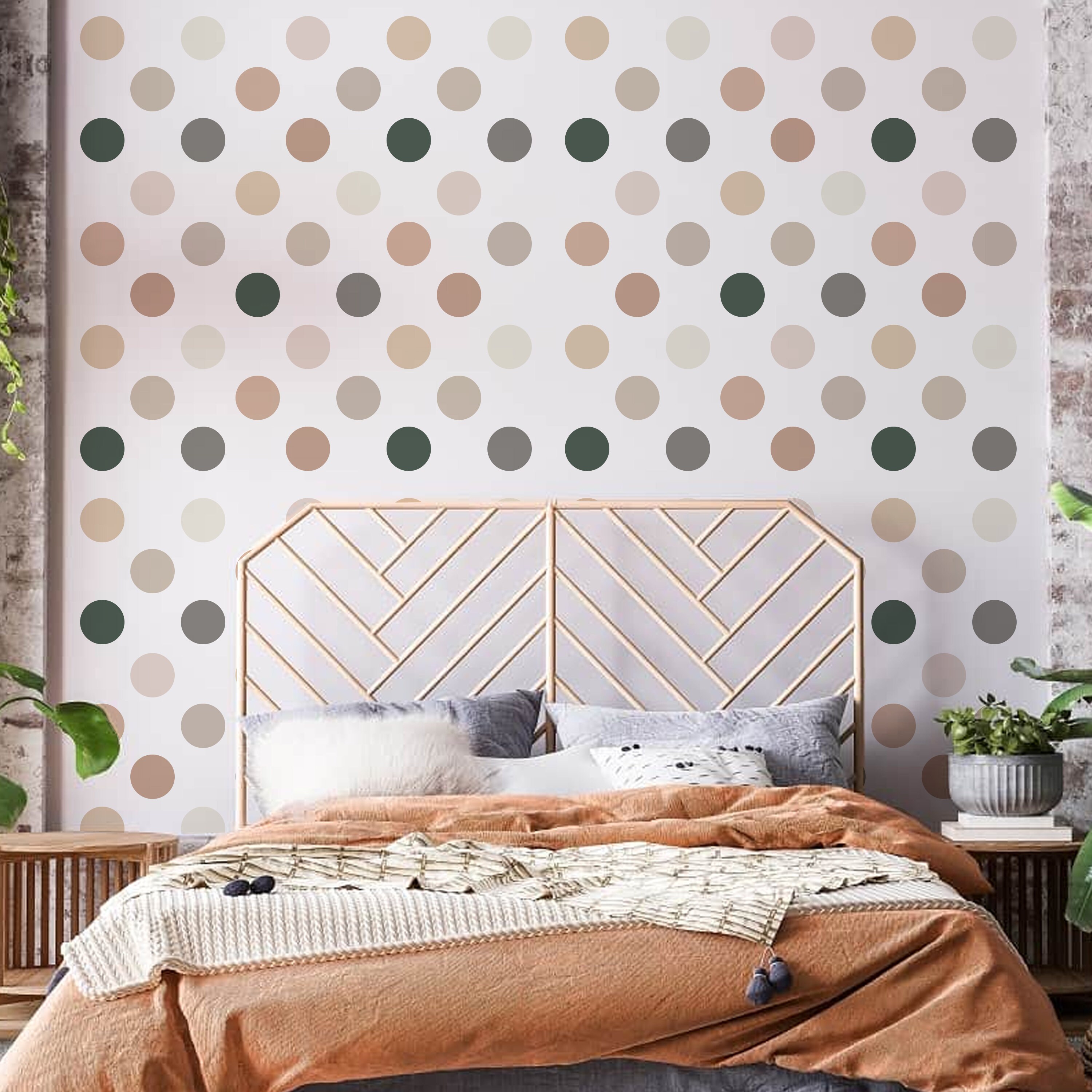 Absteract Adesivi Da Parete Bohémien Con Pois, 36 Pezzi, Rimovibili In Vinile, Per Camera Da Letto E Giochi, Decorazione Fai Da Te