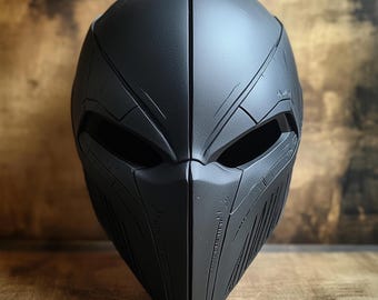 Futuristic Warrior Face Mask | Black 3D Printed Helmet | Cosplay Mask for Men | Tactical Sci-Fi Mask | LARP Armor | Halloween Costume Masks