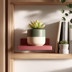 3D-geprinte mini-wandplank | Moderne zwevende displayrichel | Minimalistisch muurdecoraccent voor stijlvolle, eigentijdse interieurs en kantoren