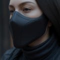 Matte Black Futuristic Half Face Mask | 3D Printed Cyberpunk Costume Accessory | Lightweight Cosplay Mask for Women Men Masks product logo