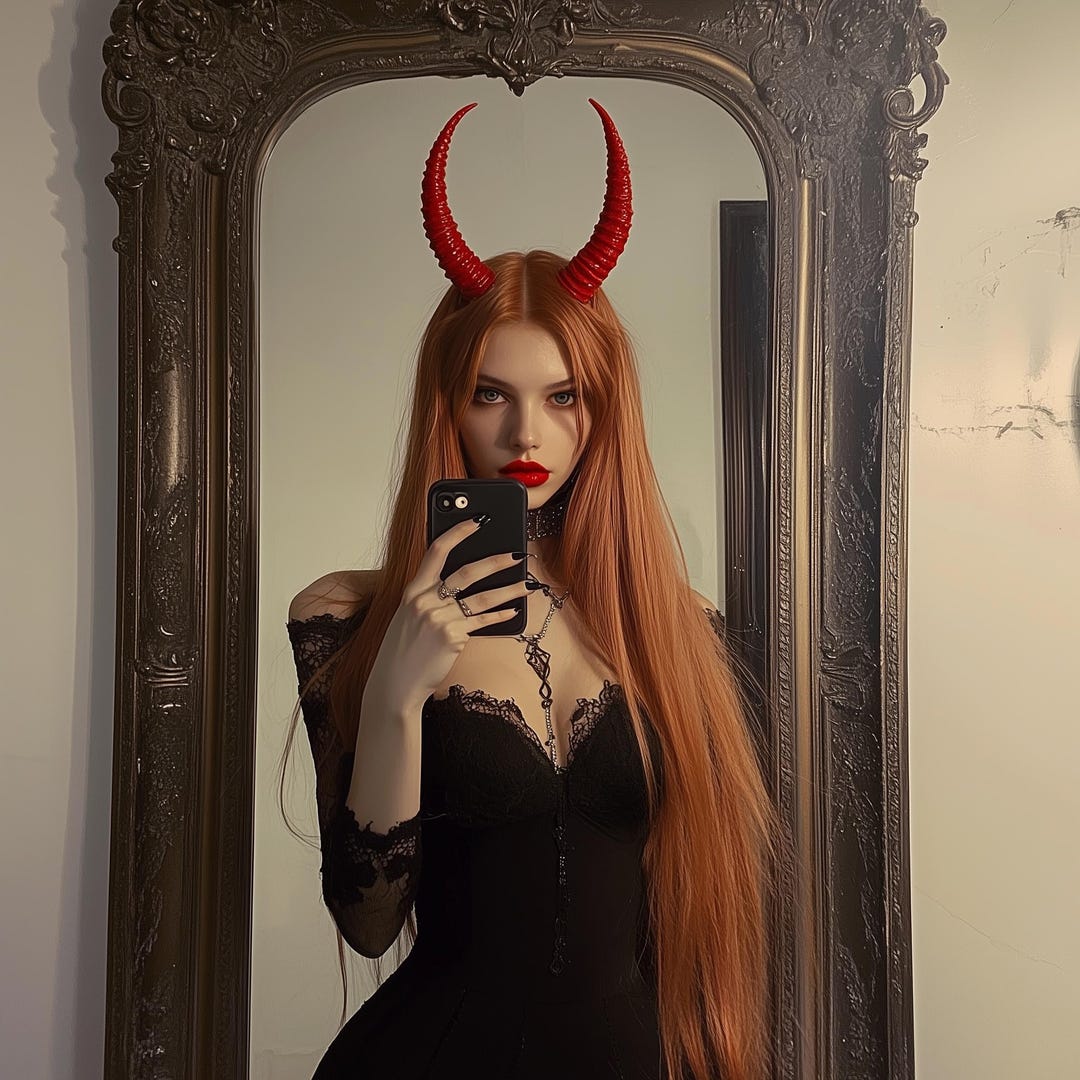 GEEKRIA 3D Printed Demon Horns For Over Ear Headphone, Handmade Devil Horns Headband, Furious