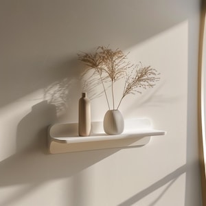 3D Printed Small Wall Shelf | Modern Floating Shelf | Minimalist Decorative Wall Display | Geometric Home Accent | Unique 3D Print Decor image 5