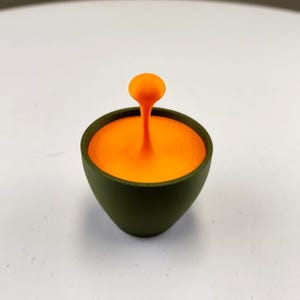 Floating Espresso Macchiato Drop Sculpture | 3D Printed Coffe Cups Art | Unique Coffee Lover Gift | Barista Desk Decor | Modern Cafe Decor image 4
