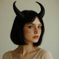 Subtle Demon Horns | 3D Printed Gothic Cosplay Horns | Fantasy Costume Headpiece | Witchcraft Devil Horns | Halloween Accessories | LARP product logo