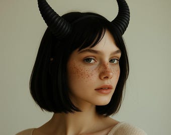 Subtle Demon Horns | 3D Printed Gothic Cosplay Horns | Fantasy Costume Headpiece | Witchcraft Devil Horns | Halloween Accessories | LARP