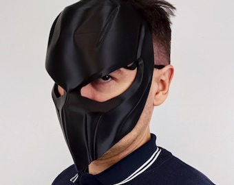 Máscara de Supervilão | Máscara Facial Tática de Terror para Cosplay | Máscara de Vilão de Quadrinhos Impressa em 3D | Máscara Distópica para Fantasia de Guerreiro Caveira