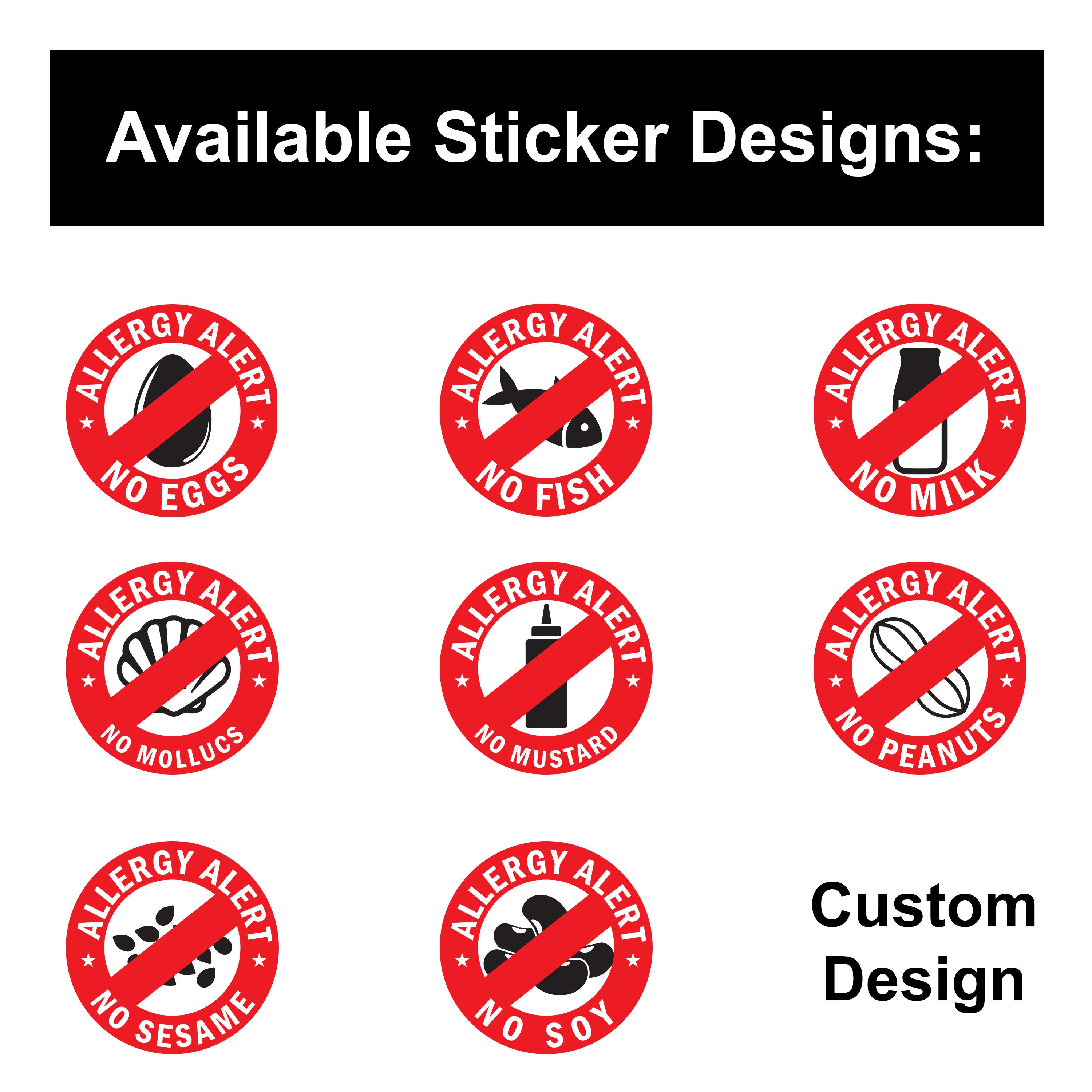 24x No Peanuts Allergy Alert Sticker - Food Allergies Awareness Safety ...