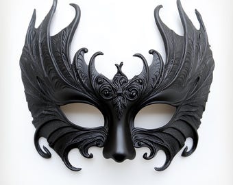 3D-geprint gotisch maskerademasker | Dark Fantasy-kostuummasker Venetiaans halfgelaatsmasker | Cosplaymasker | Barok filigraanmasker Gothic festivalmasker