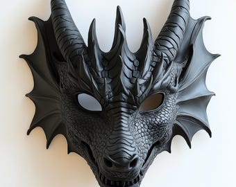 手作りドラゴン仮面舞踏会マスク、ファンタジークリーチャー、大人用