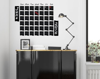 Chalkboard Wall Planner Blackboard Kitchen Sticker - Black Board Weekly Calendar Chalk Decal Monthly Week Day Meal Memo Menu Daily Organiser