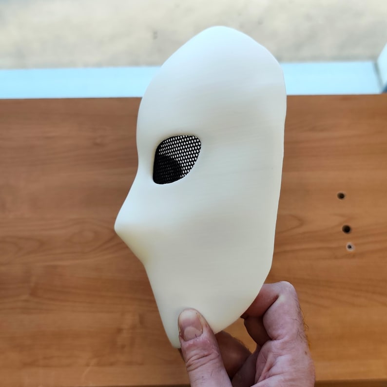 Phantom Mask | Minimalist Faceless Mask | 3D Printed Creepy Halloween Mask | Anonymous Cosplay Haunting Horror Mask | Costume Party Mask image 8