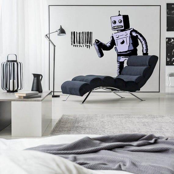 アーティスト バーコード ロボット ウォール ビニール ステッカー