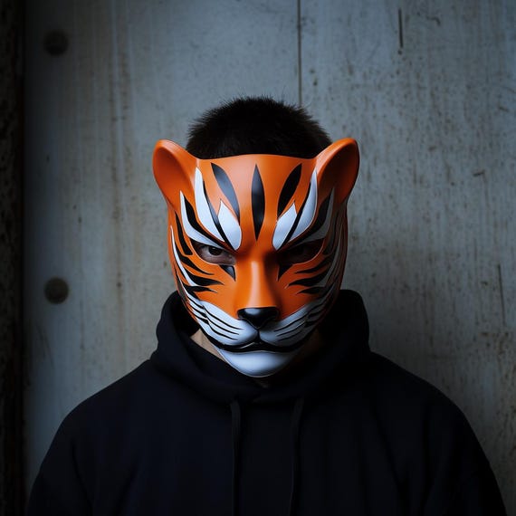 Tiger Mask | Ninja Cosplay Samurai Warrior Mask | 3D Printed Anime