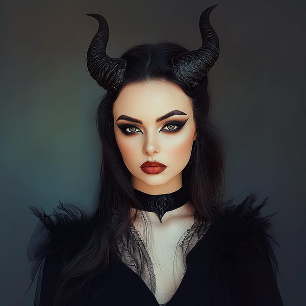 Cornes de démon gothiques | Cornes de costume imprimées en 3D | Casque de cosplay | Cornes d'Halloween | Accessoires de cosplay fantastiques | Corne du diable noir