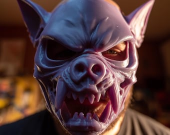 3D-geprint draagbaar monstermasker, gezichtsbedekking voor een wild beest, goblin- of ork-cosplayaccessoire, eng Halloweenkostuumaccessoire, theatraal