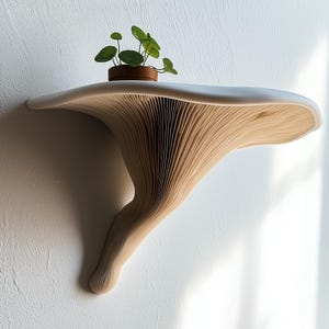 3D Printed Mushroom Shelf | Modern Floating Wall Shelf | Deadly Galerina Design | Organic Wall Art | Nature Decor | Plant Display Shelf