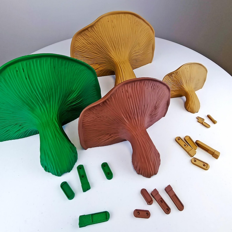 Fungi Floating Wall Shelf | 3D Printed Mushroom Organic Wall Decor | Nature Inspired Home Accent Modern Wall Mounted Shelf | Aesthetic Decor image 8