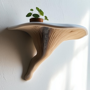 3D Printed Mushroom Shelf | Modern Floating Wall Shelf | Deadly Galerina Design | Organic Wall Art | Nature Decor | Plant Display Shelf